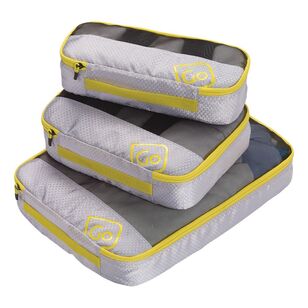 Go Travel Mixed Size Packing Cubes 3 Pack Yellow