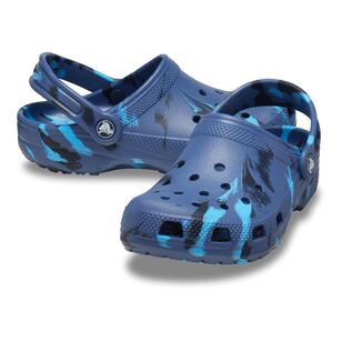 Crocs Kids Classic Marbled Clog Navy & Multicoloured