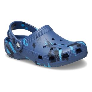 Crocs Kids Classic Marbled Clog Navy & Multicoloured