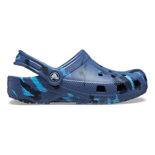 Crocs Kids Classic Marbled Clog Navy & Multicoloured