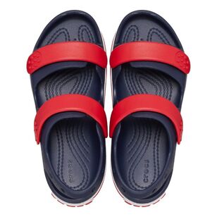 Crocs Kids Crocband Cruiser Sandal Navy & Varsity Red