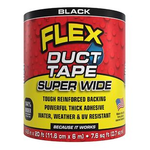 Flex Super-Wide Duct Tape Black 11.6Cmx6M