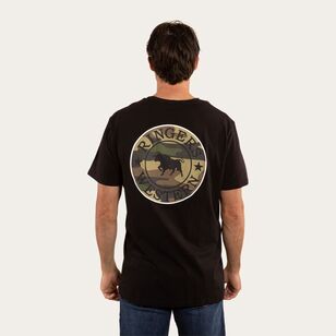 Ringers Western Men's Signature Bull Tee Black & Camo