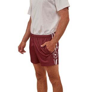 Ringers Western Men's Footy Shorts Burgundy