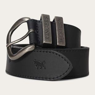 Ringers Western Men's James Belt Black & Silver