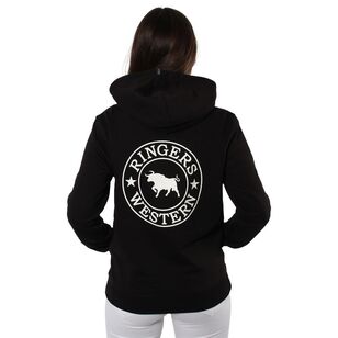 Ringers Western Women's Signature Bull Pullover Hoodie Black & White