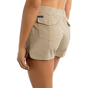 Ringers Western Women's Tora Heavy Weight Rugger Shorts Camel & Dark Navy