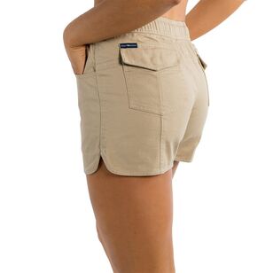 Ringers Western Women's Tora Heavy Weight Rugger Shorts Camel & Dark Navy