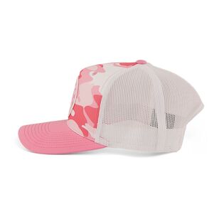 Ringers Western Women's Signature Bull Trucker Hat Pink Camo One Size