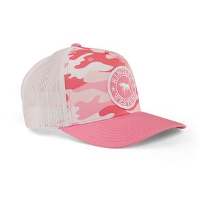 Ringers Western Women's Signature Bull Trucker Hat Pink Camo One Size