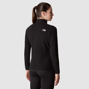 The North Face Women's 100 Glacier Quarter Zip Fleece TNF Black