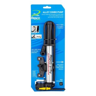 Repco Cycling Combination Hand and Floor Alloy Bike Pump Multicoloured