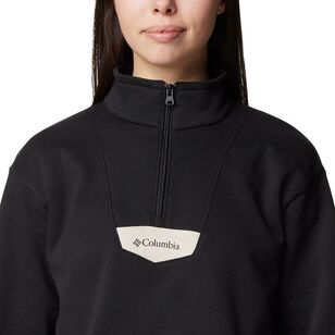 Columbia Women's Lodge Quarter Zip Pullover Black Dark Stone