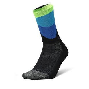 Feetures Unisex Elite Light Cushion Mini-Crew Sock Rhythmic Black