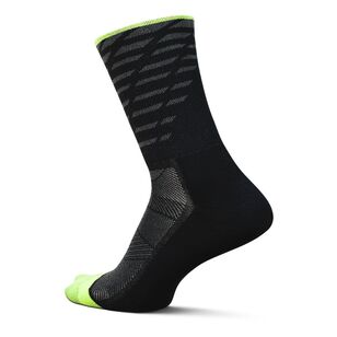 Feetures Unisex Elite Light Cushion Mini-Crew Sock Tempo Black