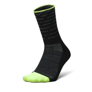 Feetures Unisex Elite Light Cushion Mini-Crew Sock Tempo Black