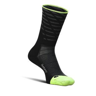 Feetures Unisex Elite Light Cushion Mini-Crew Sock Tempo Black