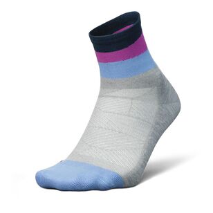 Feetures Unisex Elite Light Cushion Quarter Crew Sock Lunar Ascent