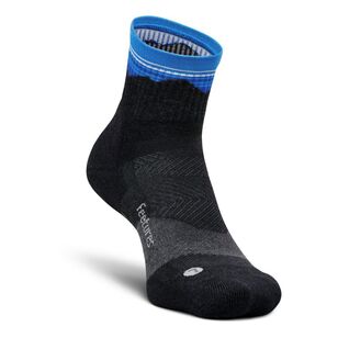 Feetures Unisex Trail Max Cushion Quarter Sock Blue Ridge Charcoal