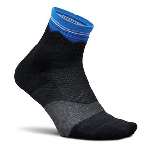 Feetures Unisex Trail Max Cushion Quarter Sock Blue Ridge Charcoal