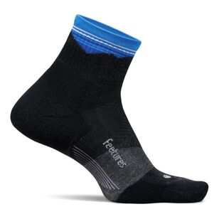 Feetures Unisex Trail Max Cushion Quarter Sock Blue Ridge Charcoal