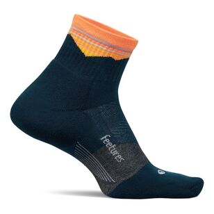 Feetures Unisex Trail Max Cushion Quarter Sock Blue Ridge Navy