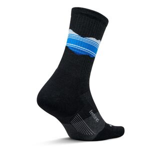 Feetures Unisex Trail Max Cushion Mini Crew Sock Blue Ridge Charcoal