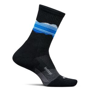 Feetures Unisex Trail Max Cushion Mini Crew Sock Blue Ridge Charcoal