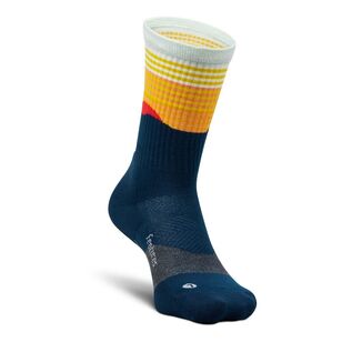 Feetures Unisex Trail Max Cushion Mini Crew Sock Table Rock Navy