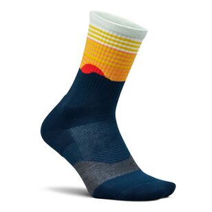 Feetures Unisex Trail Max Cushion Mini Crew Sock Table Rock Navy