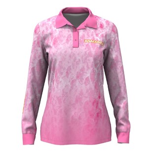 Team Anaconda Polo Fishing Shirt Womens Pink