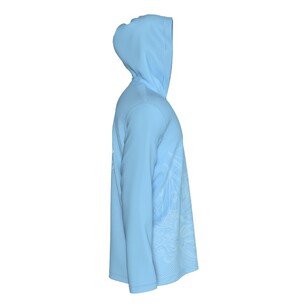 Anaconda Anglers Association Hooded Fishing Shirt Light Blue