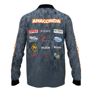 Team Anaconda Polo Fishing Shirt Charcoal