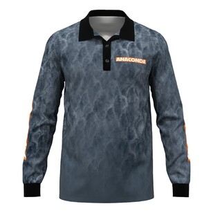 Team Anaconda Polo Fishing Shirt Charcoal