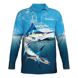 Anaconda Species Polo Fishing Shirt Youth Marlin