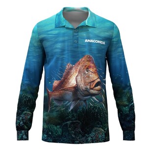 Anaconda Species Polo Fishing Shirt Snapper