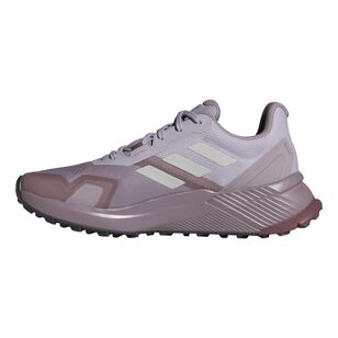 adidas Women's Terrex Soulstride Trail Shoe Fig, Grey & Crimson