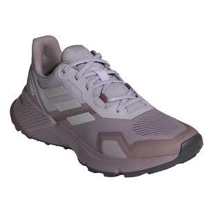 adidas Women's Terrex Soulstride Trail Shoe Fig, Grey & Crimson