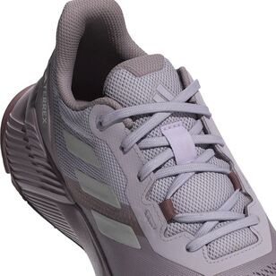 adidas Women's Terrex Soulstride Trail Shoe Fig, Grey & Crimson