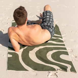 Nakie Sand Free Beach Towel Eucalyptus Green