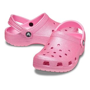 Crocs Kids Classic Glitter Clog Pink Tweed