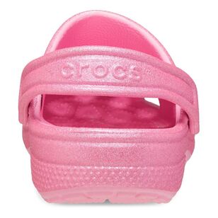 Crocs Kids Classic Glitter Clog Pink Tweed