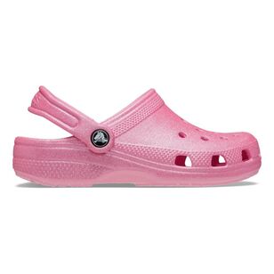 Crocs Kids Classic Glitter Clog Pink Tweed