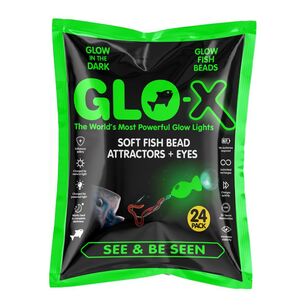 GLO-X Glow in the Dark Fish Bead Attractors Green