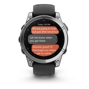 Garmin fenix® E multisport 47mm AMOLED GPS Smartwatch Stainless Steel