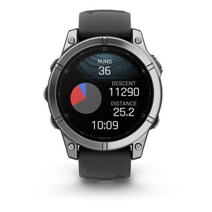 Garmin fenix® E multisport 47mm AMOLED GPS Smartwatch Stainless Steel