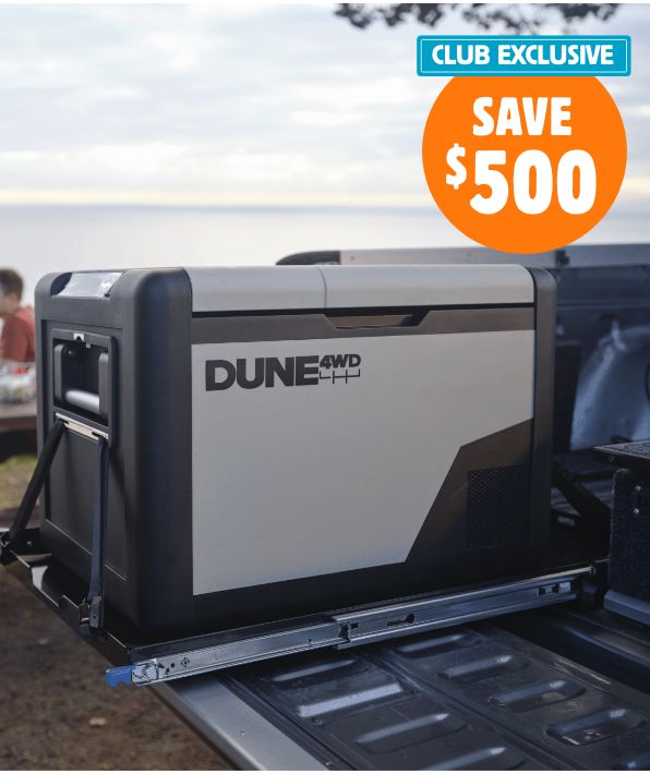 CLUB EXCLUSIVE Save $500 on Dune 4WD 45L Single Zone Fridge/Freezer + Bonus Fridge Cover