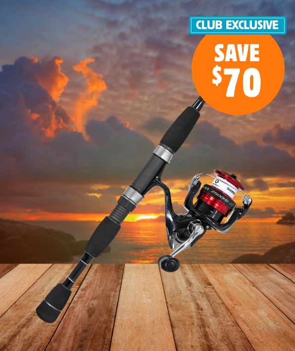 CLUB EXCLUSIVE Save $70 on Shimano Sienna Quickfire Spin Combo