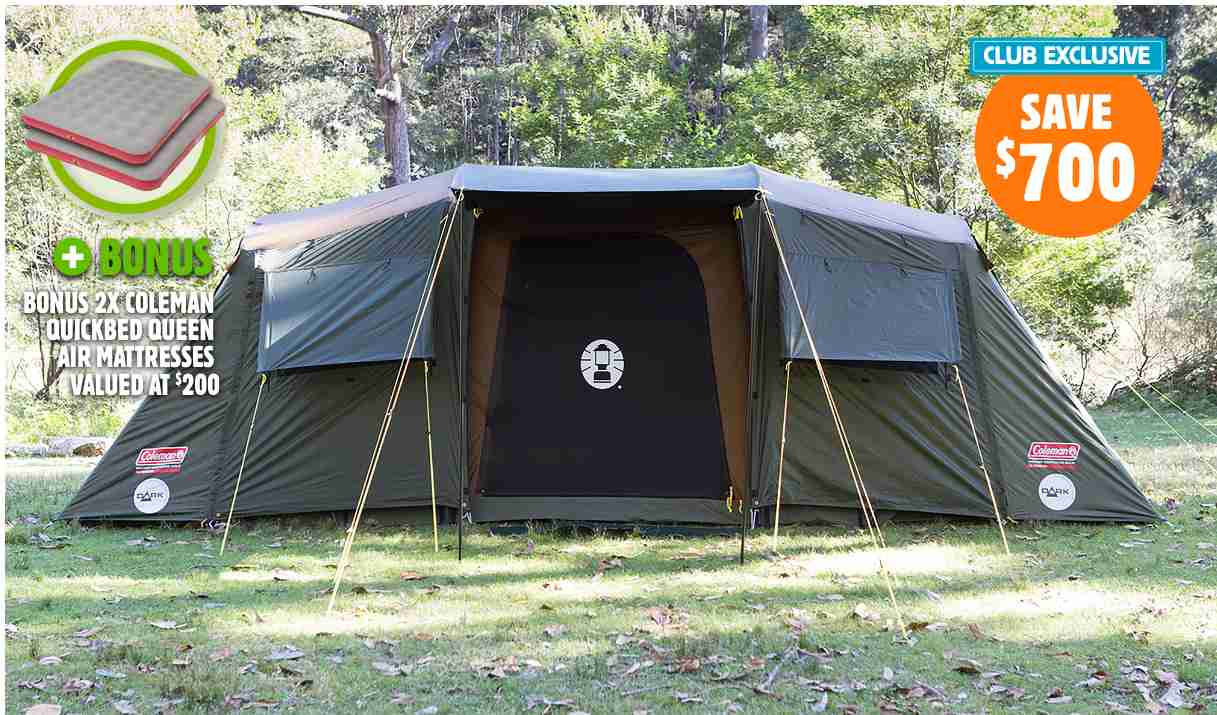 CLUB EXCLUSIVE Save $700 on Coleman Northstar 10 Person Tent + Bonus Queen Air Mattress